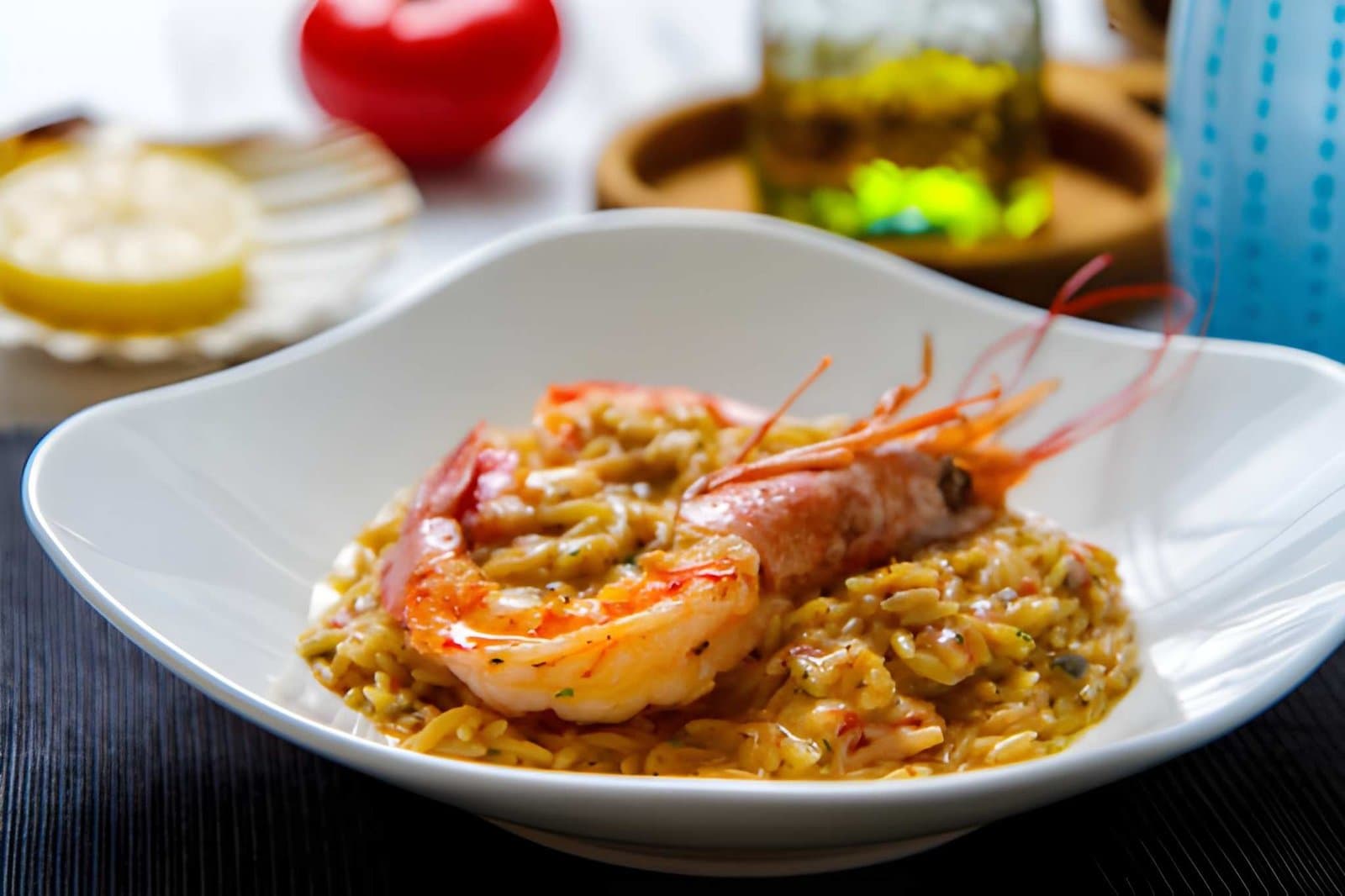Arroz meloso de carabineros y sepia